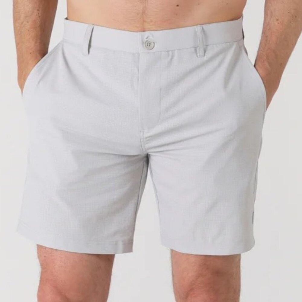 Glyder Ash Grey Ventilated Performance Stretch 7.5" Shorts